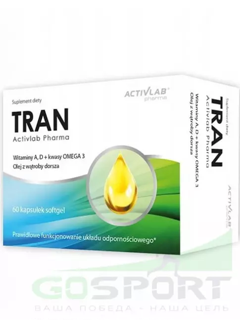 Омега-3 ActivLab Tran 500 mg 60 капсул Омега-3 ActivLab Tran 500 mg 60 капсул