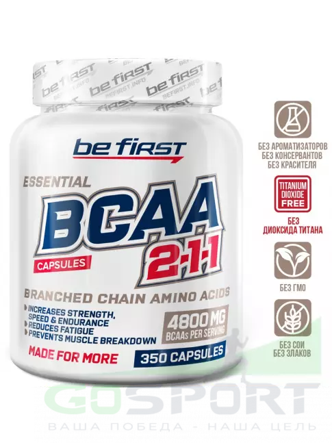 BCAA Be First BCAA Capsules 2:1:1 350 капсул BCAA Be First BCAA Capsules 2:1:1 350 капсул