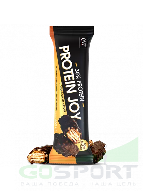 Протеиновый батончик QNT PROTEIN JOY BAR 12 x 60 г, Печенье с Кремом Протеиновый батончик QNT PROTEIN JOY BAR 12 x 60 г, Печенье с Кремом