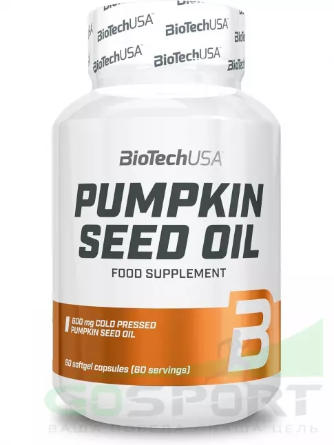 Комплексные антиоксиданты BioTechUSA Pumpkin Seed Oil 600 mg 60 гелевых капсул