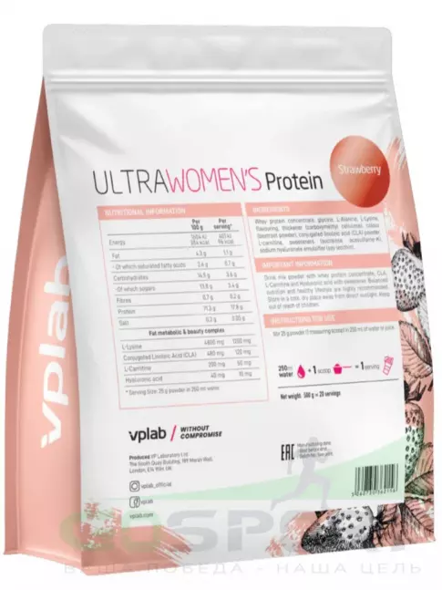 Сывороточный протеин VP Laboratory Ultra Women`s Protein 500 г, Клубника Сывороточный протеин VP Laboratory Ultra Women`s Protein 500 г, Клубника