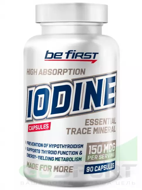 Йод Be First Iodine 150 mcg 90 капсул Йод Be First Iodine 150 mcg 90 капсул