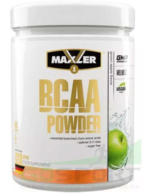 BCAA MAXLER BCAA Powder 6000 mg 2:1:1 Sugar Free EU 420 г, Зеленое яблоко BCAA MAXLER BCAA Powder 6000 mg 2:1:1 Sugar Free EU 420 г, Зеленое яблоко