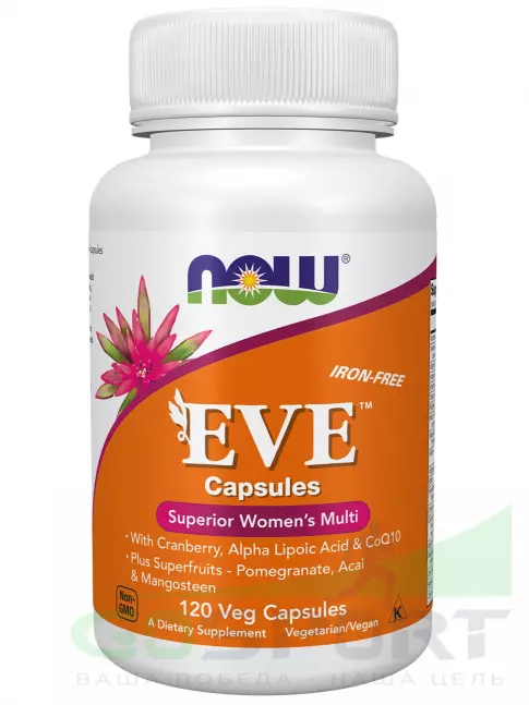 Витамины для женщин NOW Foods EVE Womens Multiple Vitamin iron free 120 капсул Витамины для женщин NOW Foods EVE Womens Multiple Vitamin iron free 120 капсул