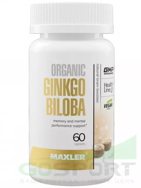Экстракты MAXLER Ginkgo Biloba Organic 120 mg 60