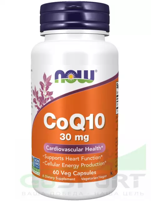 Коэнзим Q10 NOW Foods CoQ10 30 mg – Кофермент Q10 60 веган капсул Коэнзим Q10 NOW Foods CoQ10 30 mg – Кофермент Q10 60 веган капсул