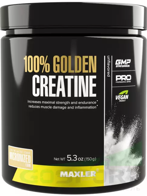 Микронизированный креатин MAXLER 100% Golden Micronized Creatine 150 г, Натуральный Микронизированный креатин MAXLER 100% Golden Micronized Creatine 150 г, Натуральный