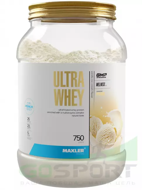 Сывороточный протеин MAXLER Ultra Whey 750 г, Ванильное мороженое