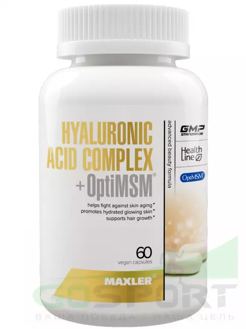 Гиалуроновая кислота MAXLER Hyaluronic Acid Complex + OptiMSM 60 капсул Гиалуроновая кислота MAXLER Hyaluronic Acid Complex + OptiMSM 60 капсул