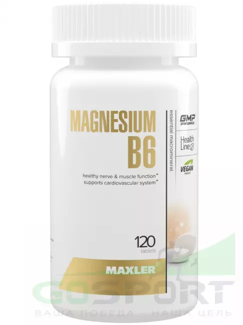 Магний MAXLER Magnesium B6 120 таблеток