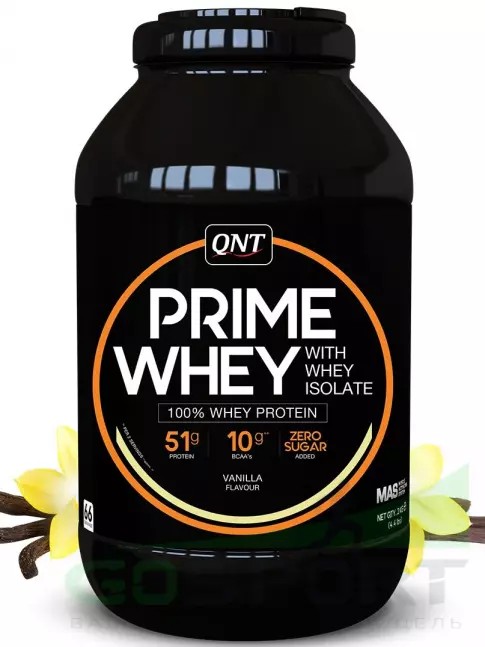 Комплексный протеин QNT PRIME WHEY 2000 г, Ваниль Комплексный протеин QNT PRIME WHEY 2000 г, Ваниль