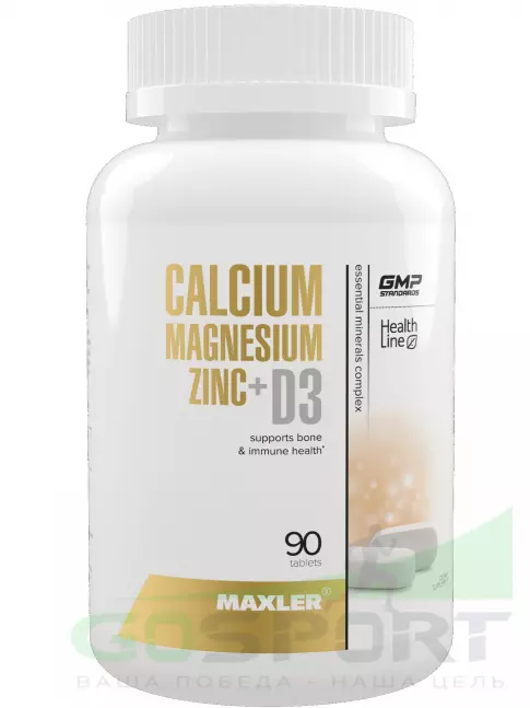 Кальций & магний MAXLER Calcium Magnesium Zinc + D3 90 таблеток Кальций & магний MAXLER Calcium Magnesium Zinc + D3 90 таблеток