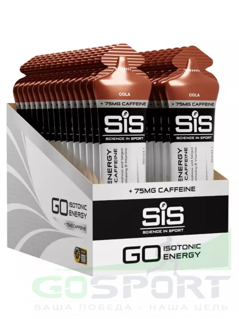 Гель питьевой SCIENCE IN SPORT (SiS) GO Energy 75 mg caffeine 30 x 60 мл, Кола Гель питьевой SCIENCE IN SPORT (SiS) GO Energy 75 mg caffeine 30 x 60 мл, Кола
