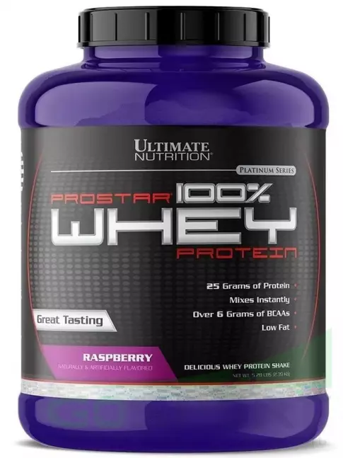 Сывороточный протеин Ultimate Nutrition Prostar Whey 2390 г, Малина Сывороточный протеин Ultimate Nutrition Prostar Whey 2390 г, Малина