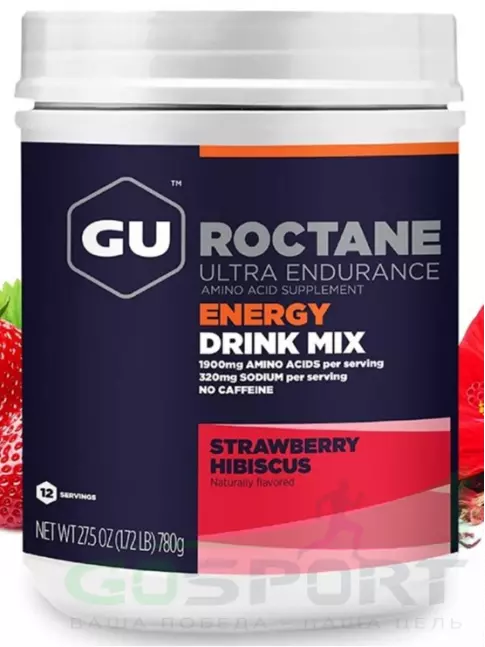 Изотоник GU Energy Labs GU ROCTANE ENERGY DRINK MIX 780 г, Клубника - Гибискус Изотоник GU Energy Labs GU ROCTANE ENERGY DRINK MIX 780 г, Клубника - Гибискус