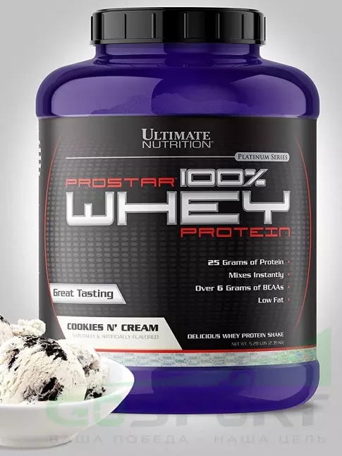 Сывороточный протеин Ultimate Nutrition Prostar Whey 2390 г, Печенье с кремом Сывороточный протеин Ultimate Nutrition Prostar Whey 2390 г, Печенье с кремом