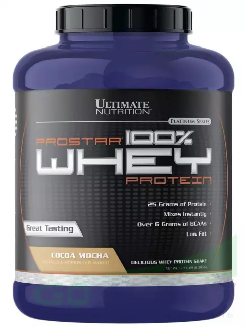 Сывороточный протеин Ultimate Nutrition Prostar Whey 2390 г, Какао и мокко Сывороточный протеин Ultimate Nutrition Prostar Whey 2390 г, Какао и мокко