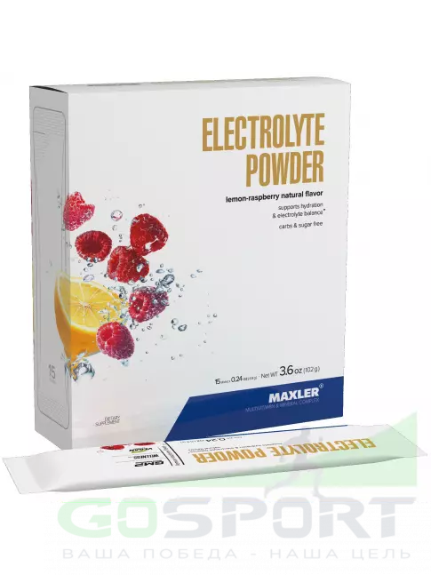 Изотоник MAXLER Electrolyte Powder 15 х 6,8 г, Лимон - Малина Изотоник MAXLER Electrolyte Powder 15 х 6,8 г, Лимон - Малина