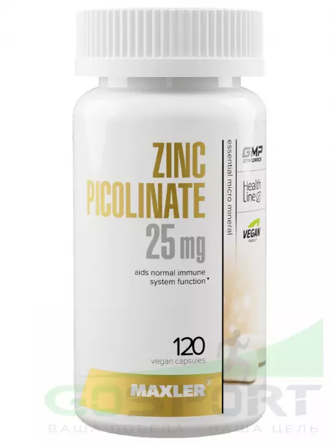 Цинк MAXLER Zinc Picolinate 25 мг 120 вегетарианских капсул Цинк MAXLER Zinc Picolinate 25 мг 120 вегетарианских капсул