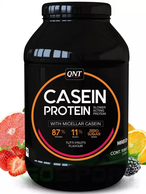 Казеиновый протеин QNT CASEIN PROTEIN 908 г, Тутти-Фрутти Казеиновый протеин QNT CASEIN PROTEIN 908 г, Тутти-Фрутти
