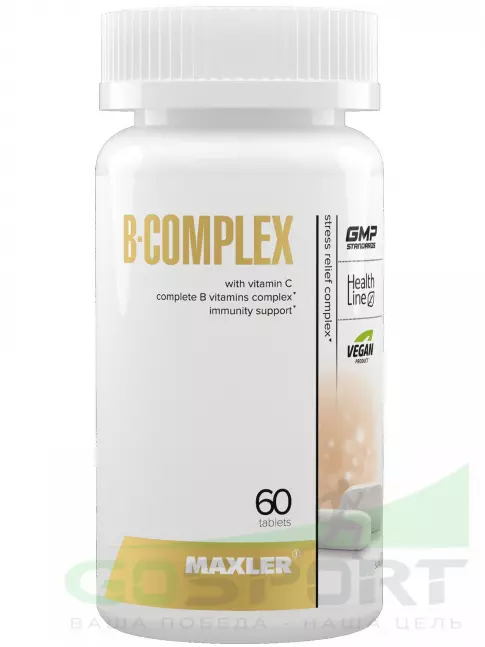 Витамины группы B MAXLER B-Complex 60 таблеток Витамины группы B MAXLER B-Complex 60 таблеток