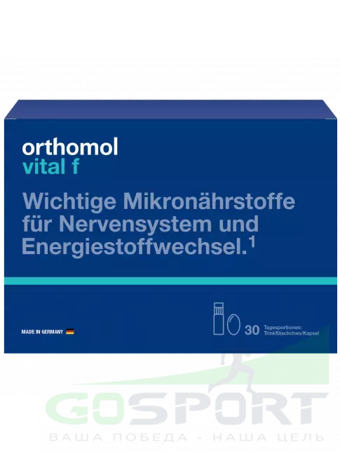 Витамины для женщин Orthomol Vital f liquid (жидкость+капсулы) курс 30 дней Витамины для женщин Orthomol Vital f liquid (жидкость+капсулы) курс 30 дней
