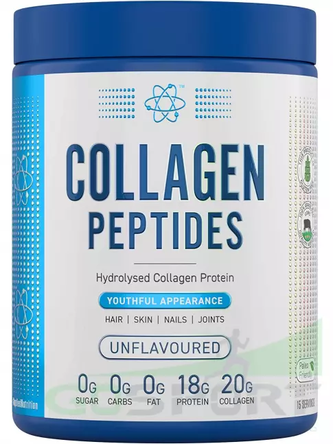 Коллаген гидролизованный APPLIED NUTRITION COLLAGEN PEPTIDES 300 гр, не ароматизированный Коллаген гидролизованный APPLIED NUTRITION COLLAGEN PEPTIDES 300 гр, не ароматизированный