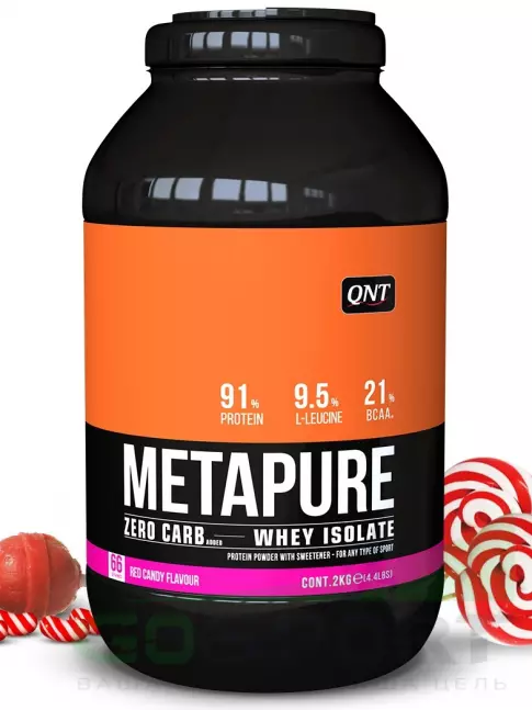 Изолят протеина QNT METAPURE ZERO CARB 2000 г, Красная конфета Изолят протеина QNT METAPURE ZERO CARB 2000 г, Красная конфета