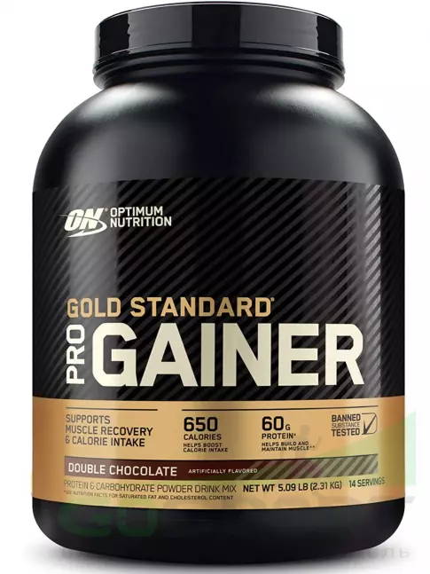 Гейнер Optimum Nutrition Gold Standard Gainer 2310 г, Двойной шоколад Гейнер Optimum Nutrition Gold Standard Gainer 2310 г, Двойной шоколад
