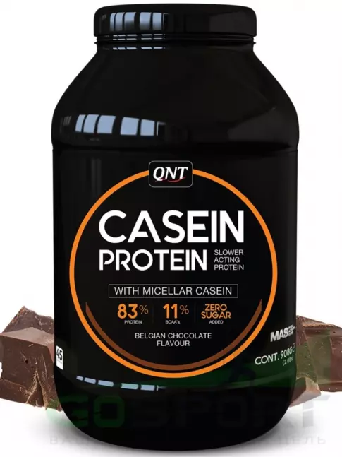 Казеиновый протеин QNT CASEIN PROTEIN 908 г, Бельгийский шоколад Казеиновый протеин QNT CASEIN PROTEIN 908 г, Бельгийский шоколад