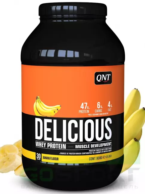 Комплексный протеин QNT DELICIOUS WHEY PROTEIN POWDER 908 г, Банан