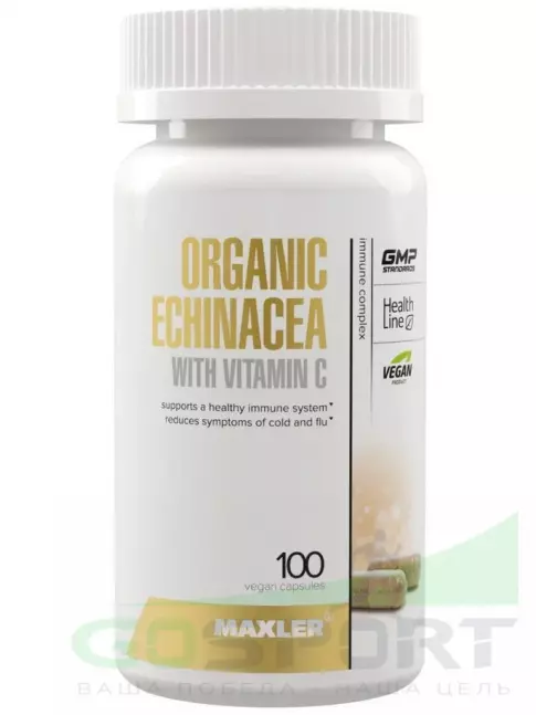 Витамин C MAXLER Organic Echinacea with Vitamin C 100 капсул Витамин C MAXLER Organic Echinacea with Vitamin C 100 капсул