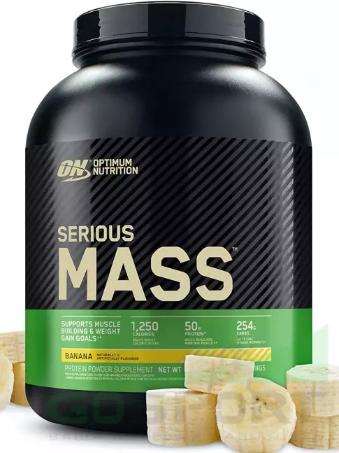 Гейнер Optimum Nutrition Serious Mass 2720 г + шейкер, Банан Гейнер Optimum Nutrition Serious Mass 2720 г + шейкер, Банан