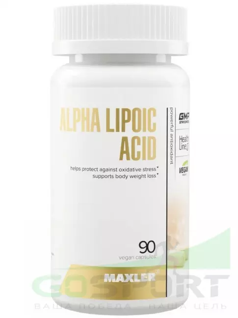Альфа-липоевая кислота (ALA) MAXLER Alpha Lipoic Acid 90 вегетарианских капсул