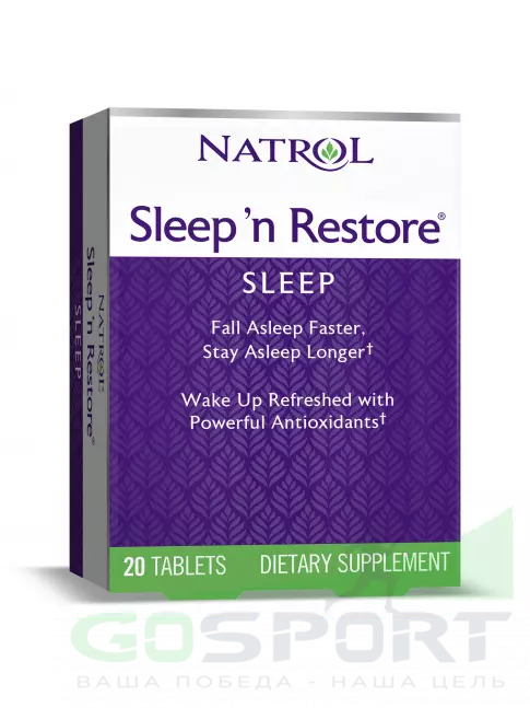 Здоровый сон Natrol Sleep 'n Restore 20 таблеток Здоровый сон Natrol Sleep 'n Restore 20 таблеток