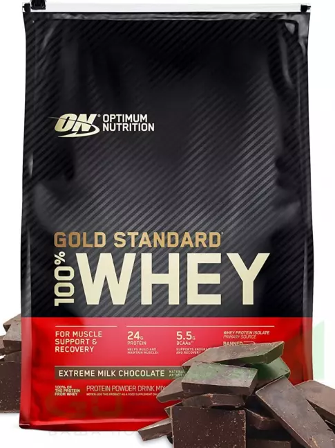 Сывороточный протеин Optimum Nutrition 100% Whey Gold Standard 4545 г, Молочный шоколад Сывороточный протеин Optimum Nutrition 100% Whey Gold Standard 4545 г, Молочный шоколад