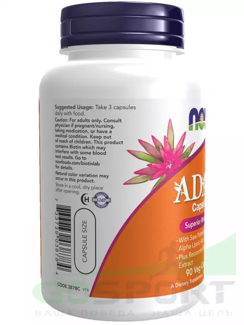 Витамины для мужчин NOW Foods Adam 90 веган капсул Витамины для мужчин NOW Foods Adam 90 веган капсул